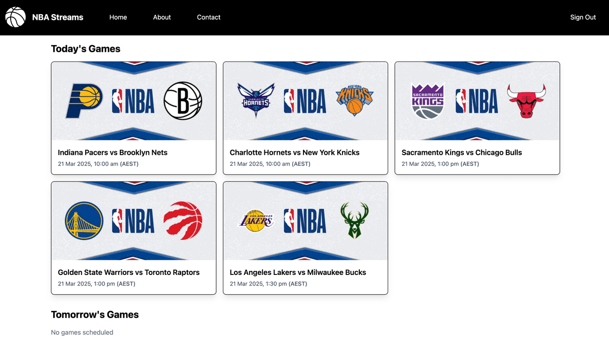 NBA Streams Screenshot